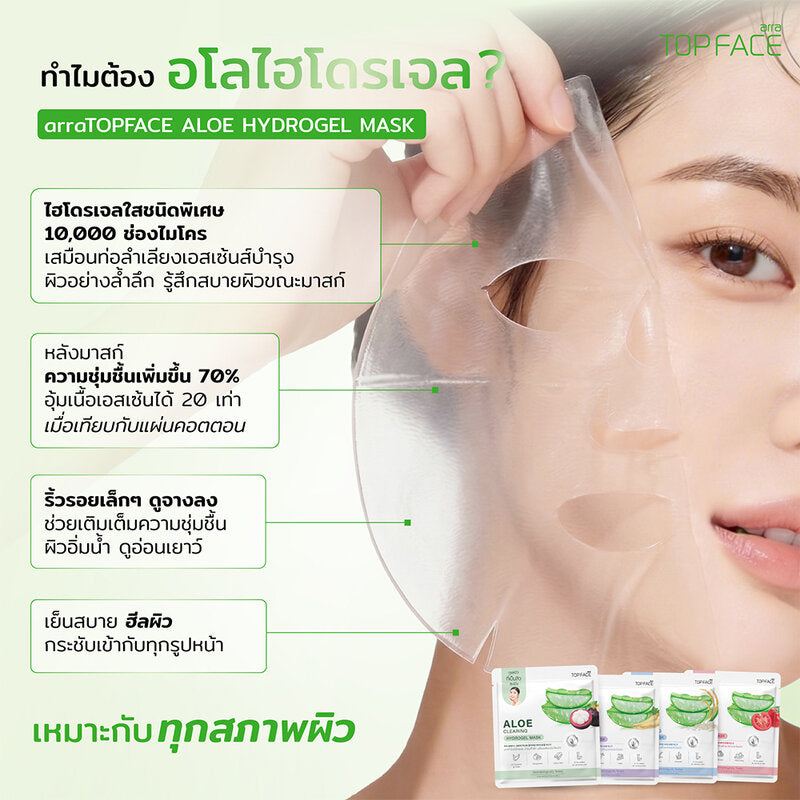 ARRA TOPFACE Aloe Moisturizing HydroGel Mask 20g