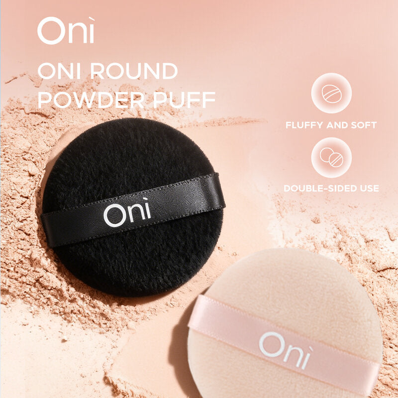 Oni Round Powder Puff 2pcs