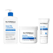 Nu Formula Ultra-Rich Moisturizing Cream B5 + Ceramide Cream 65g + 250g + Urea 5% + Ceramide Body Lotion 238ml