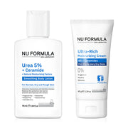 Nu Formula Ultra-Rich Moisturizing Cream B5 + Ceramide 65g + Urea 5% + Body Lotion 90g 2 Items