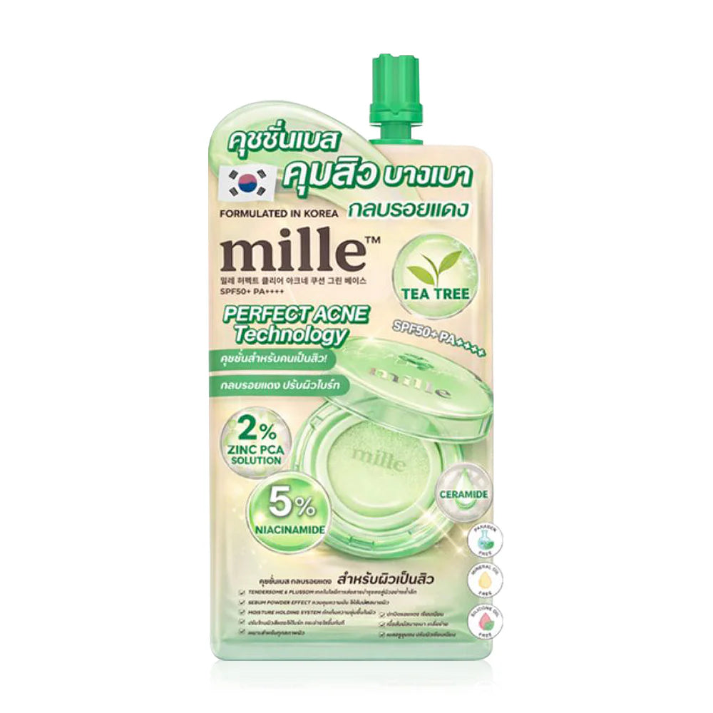 Mille Perfect Clear Acne Cushion Green Base SPF50+ PA++++ 6g
