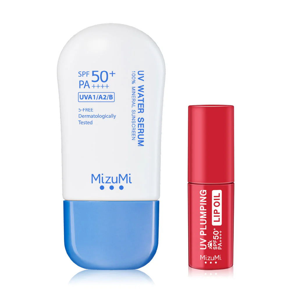 MizuMi UV Water Serum SPF50+ PA++++ 40g [Free! MizuMi UV Plumping Lip Oil 4g #Rouge]