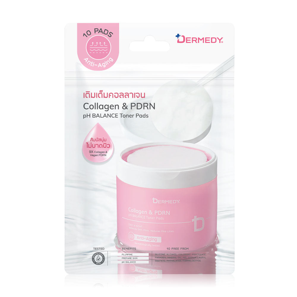 DERMEDY pH Balance Collagen & PDRN Toner Pads 25g [10 Pads]