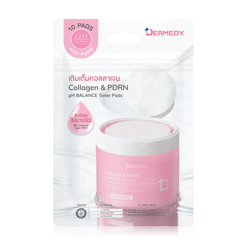 DERMEDY pH Balance Collagen & PDRN Toner Pads 25g [10 Pads]