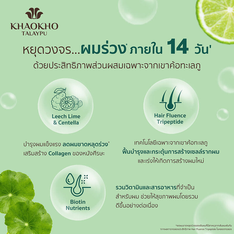 Khaokho Talaypu Organic Leech Lime and Centella Shampoo 320ml