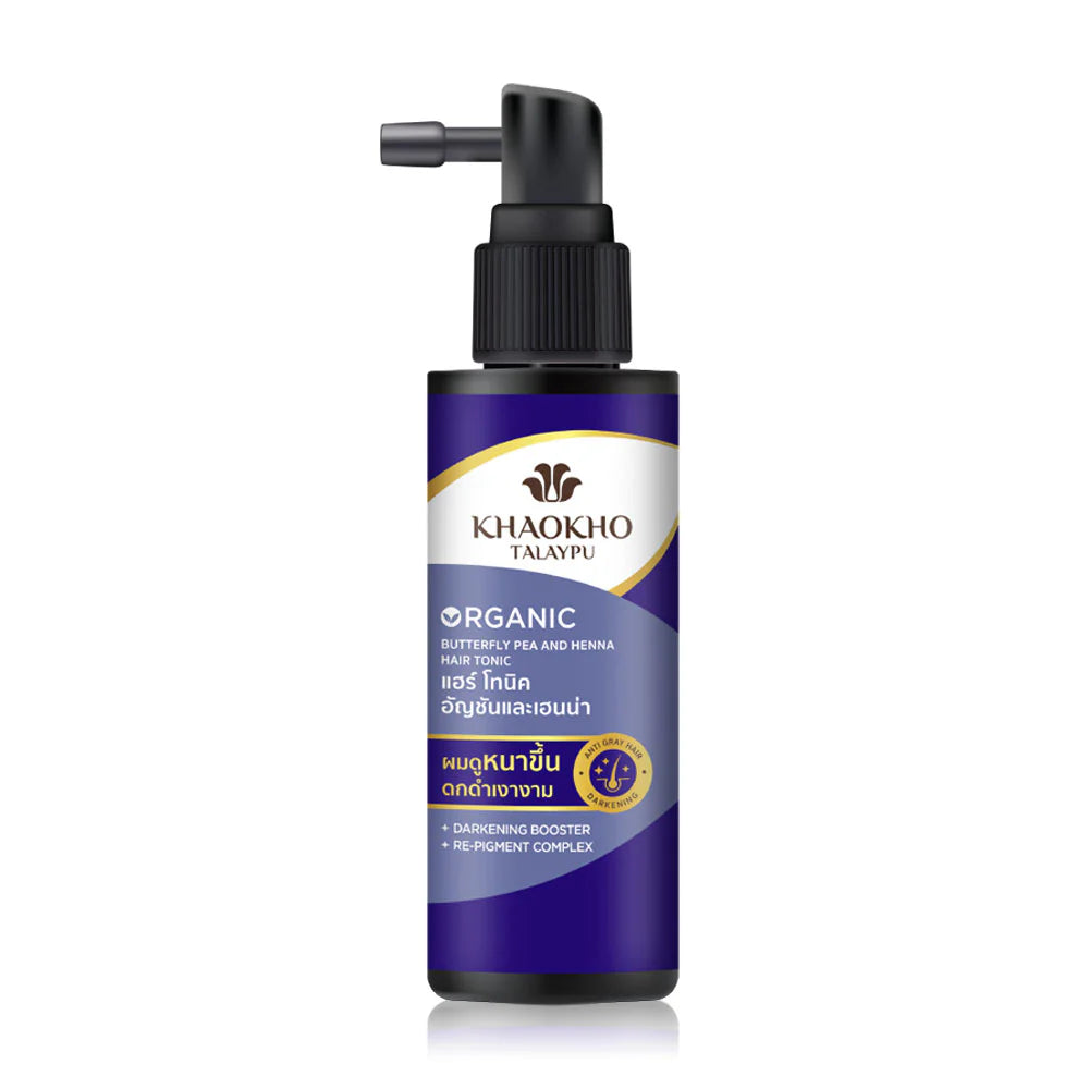 Khaokho Talaypu Hair Tonic Anti-Gray Hair Butterfly Pea And Henna 80ml