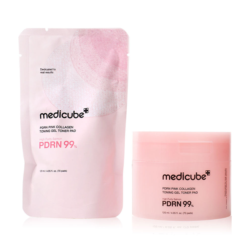MEDICUBE PDRN Pink Collagen Toning Gel Toner Pad 120ml [70 Pads]