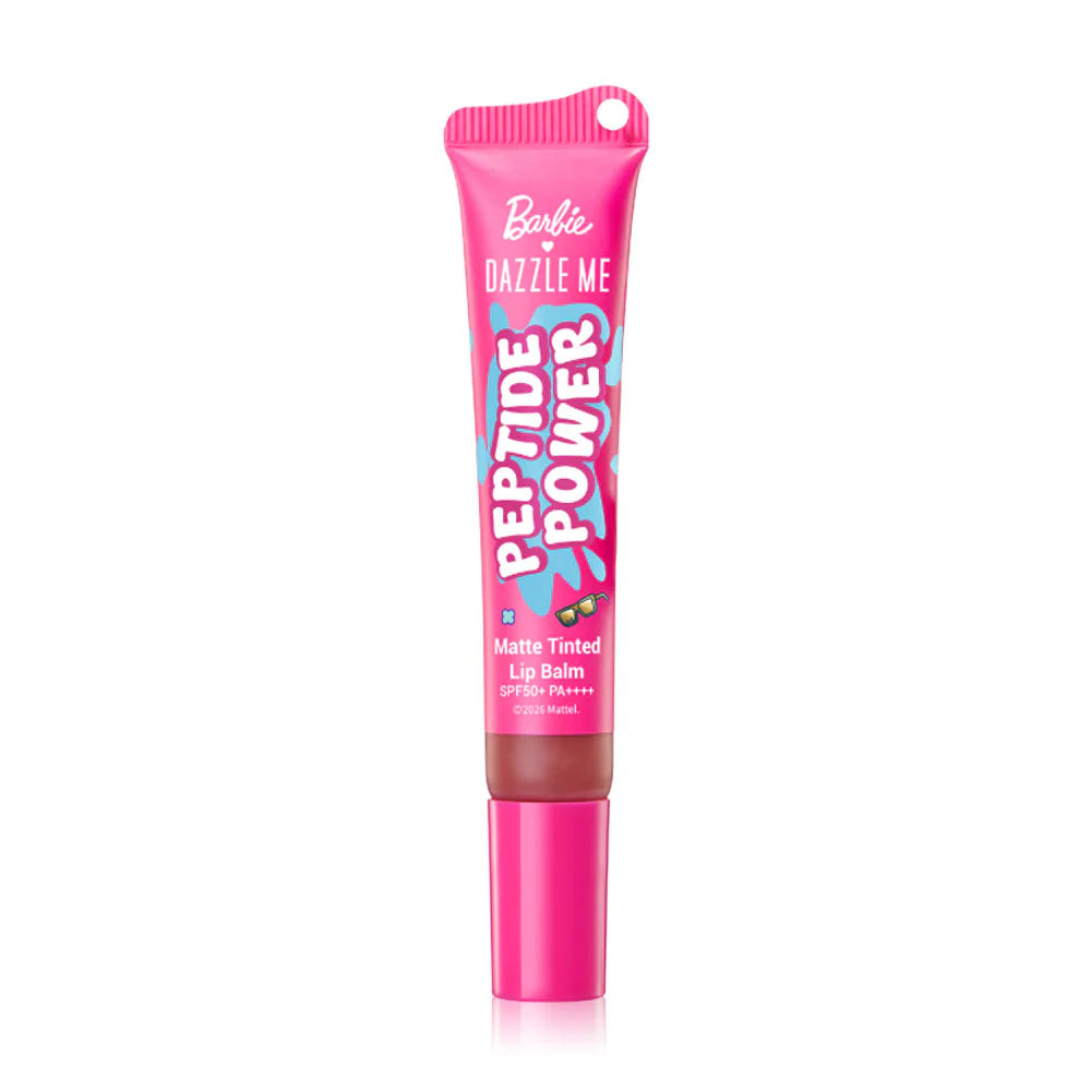 Dazzle Me Barbie Peptide Power Matte Tinted Lip Balm SPF50+ PA++++ 8g - #BN01 Brownie