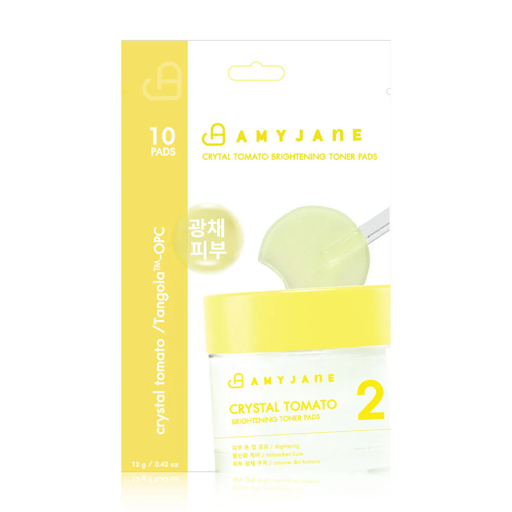 AMYJANE Crystal Tomato Brightening Toner Pads 12g [10 Pads]