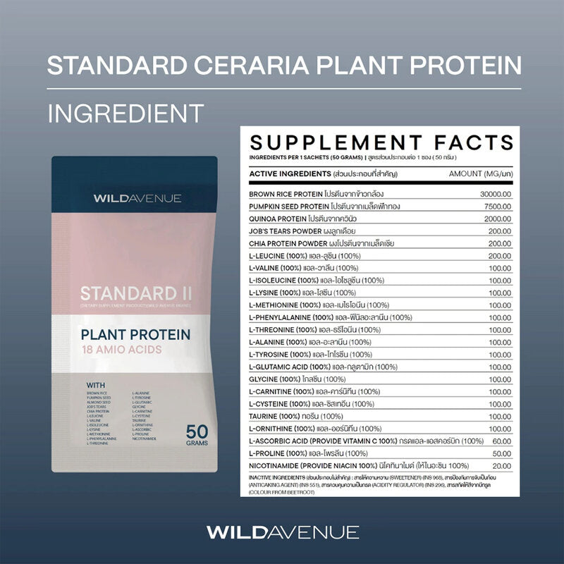 Wild Avenue Standard II Plant Protein 10 Sachets