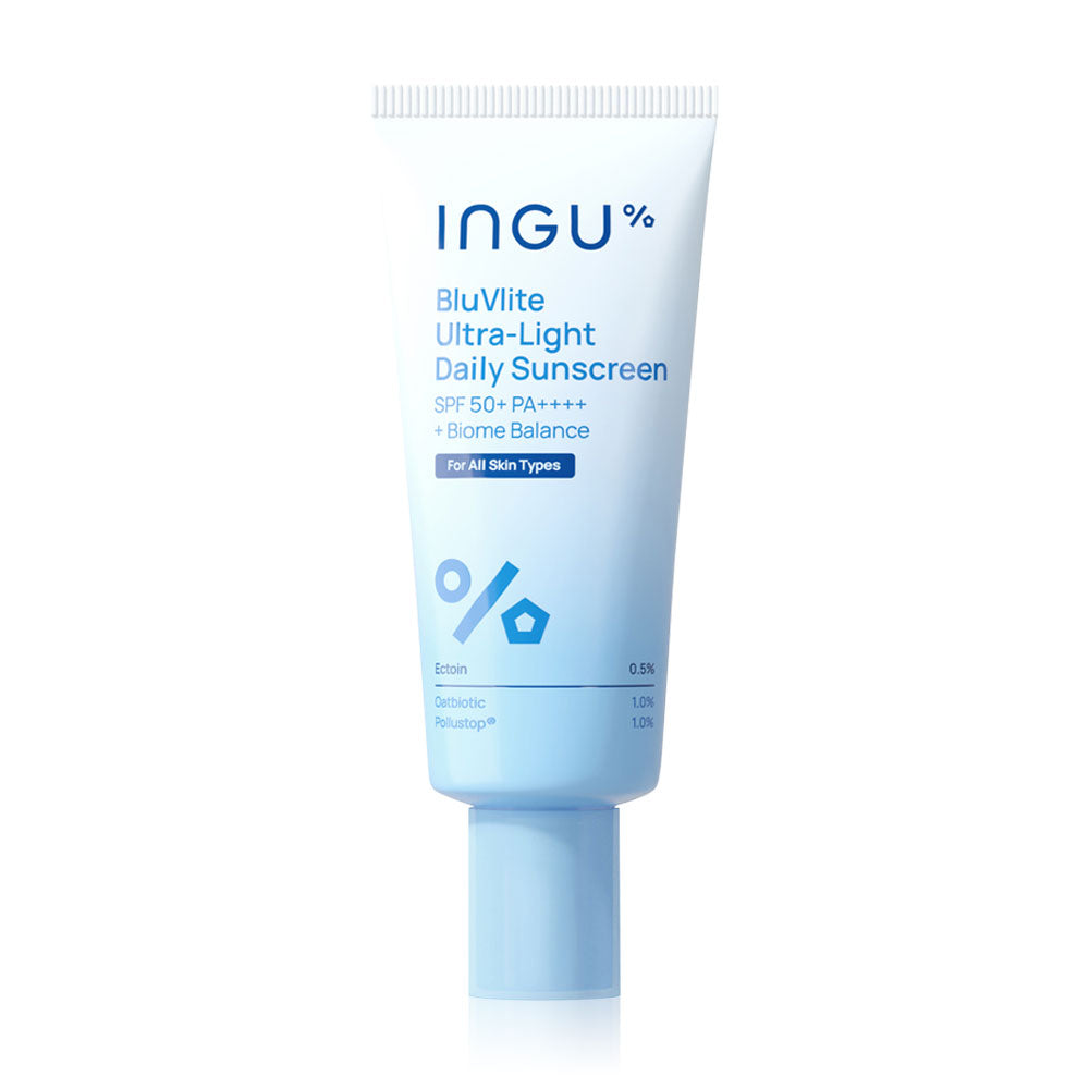 INGU Skin BluVlite Ultra-Light Daily Sunscreen SPF50+ PA++++ + Biome Balance 50g
