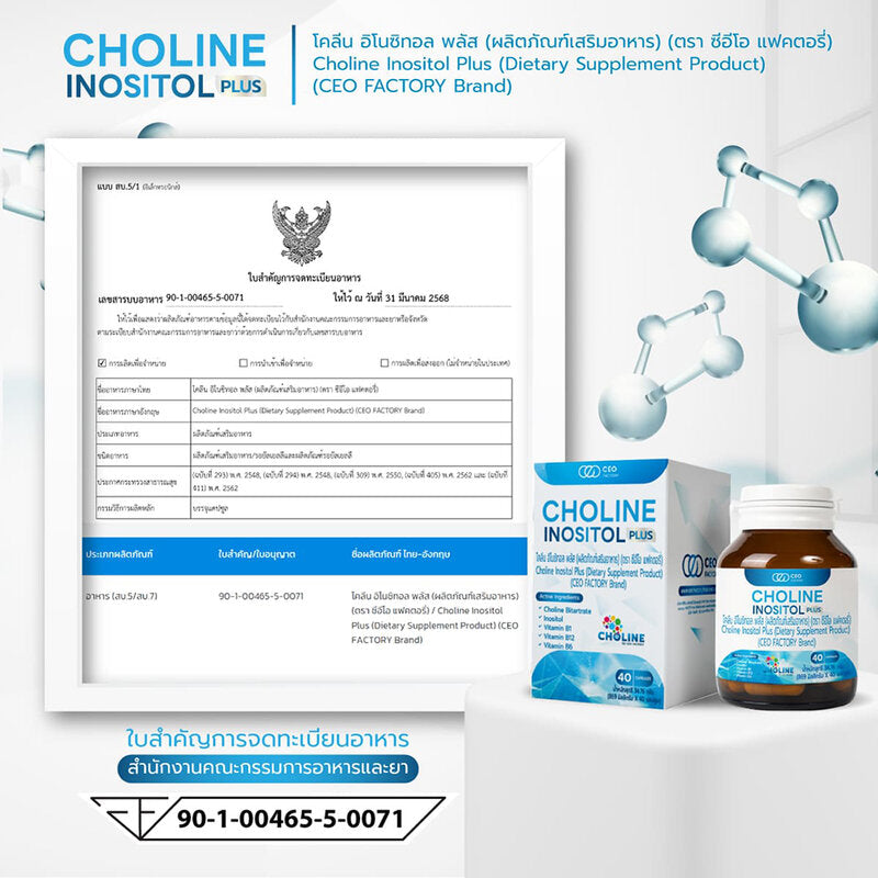CEO Factory Choline Inositol Plus 40 Capsules