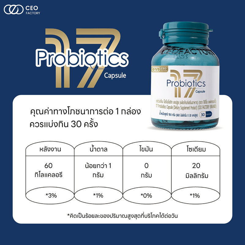 CEO Factory 17 Probiotics Capsule 30 Capsules
