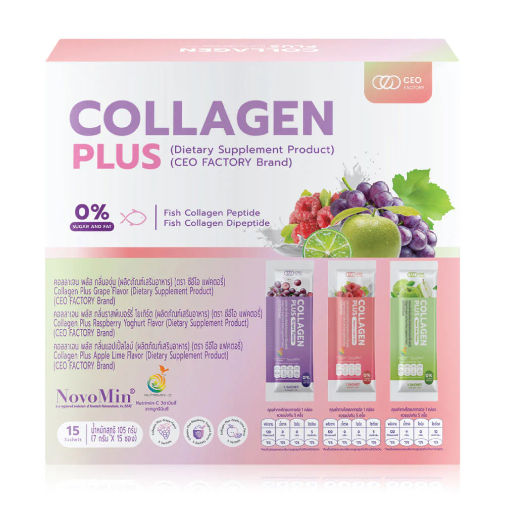CEO Factory Collagen Plus 3 Flavour [7g x 15 Sachets]