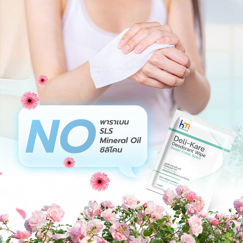 HEALTHIMORE Deli-Kare Deodorant Wipe Sweet Floral Scent 10 Sachets