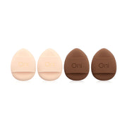 Oni Mini Double-faced Puff 4pcs - #Cream & Brown