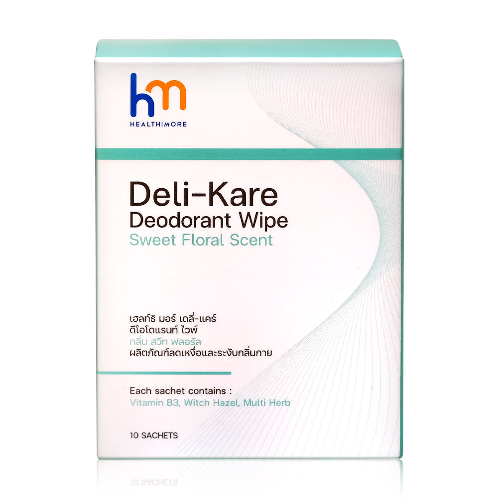 HEALTHIMORE Deli-Kare Deodorant Wipe Sweet Floral Scent 10 Sachets