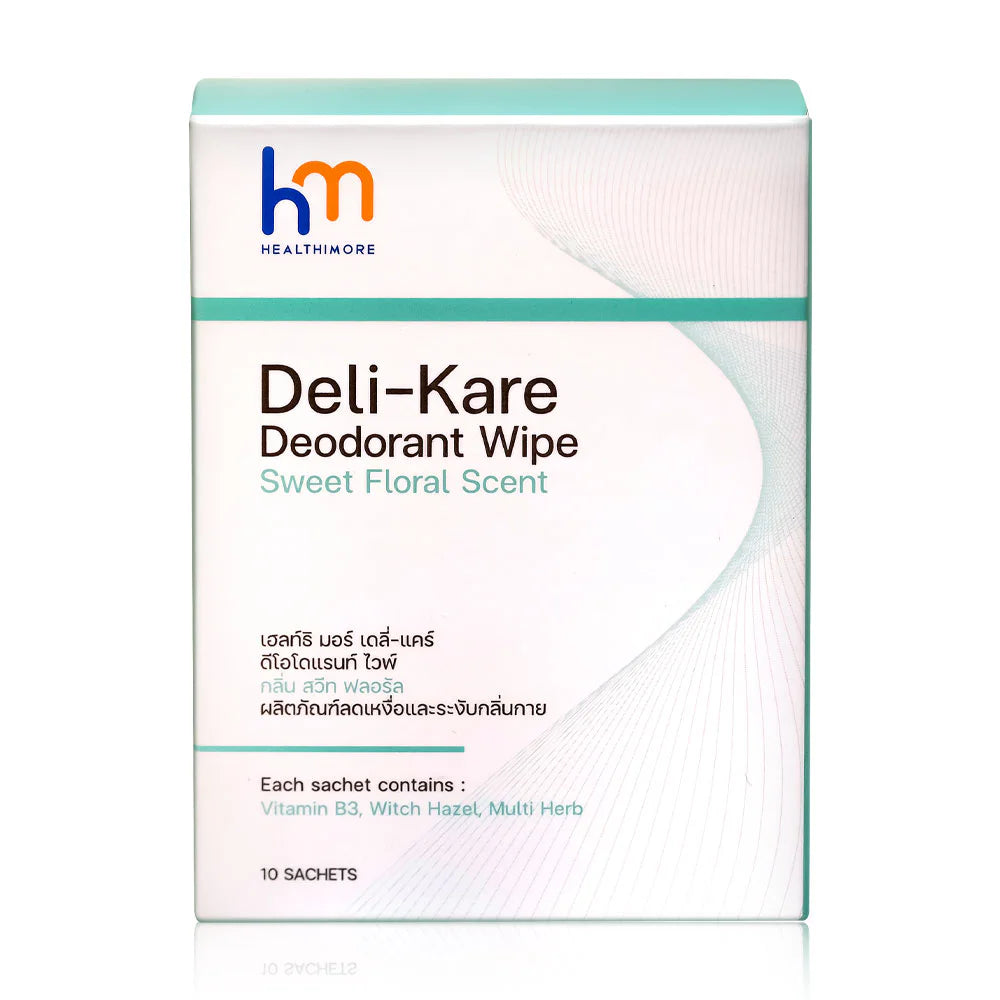 HEALTHIMORE Deli-Kare Deodorant Wipe Sweet Floral Scent 10 Sachets