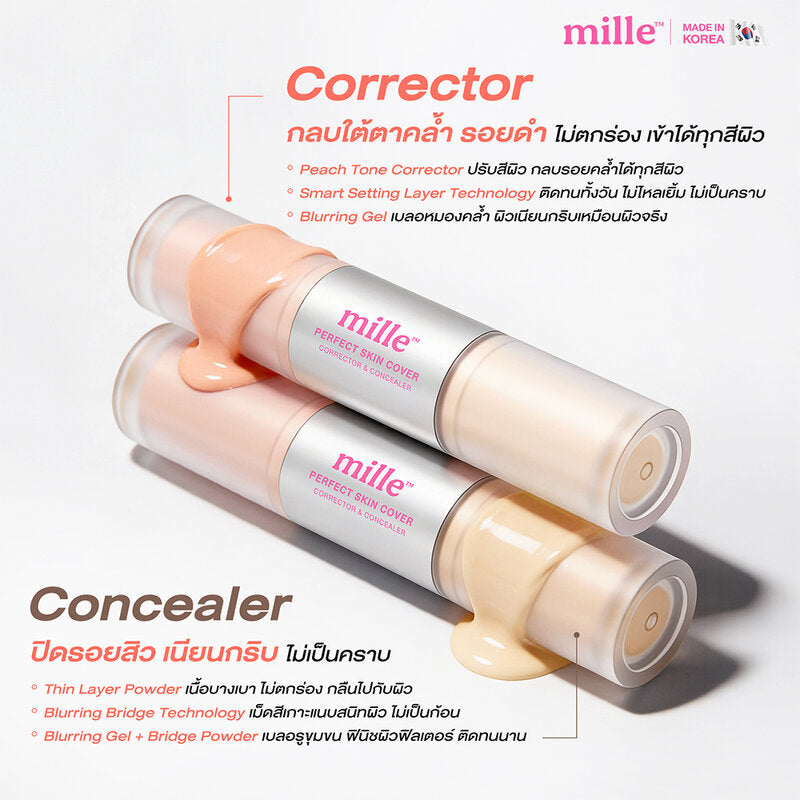 Mille Duo Perfect Skin Cover Corrector & Concealer [5g + 5g]