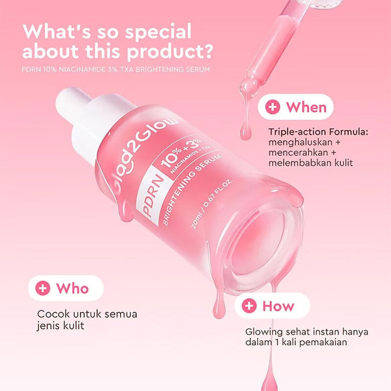 Glad2Glow PDRN 10% Niacinamide 3% TXA Brightening Serum 20ml