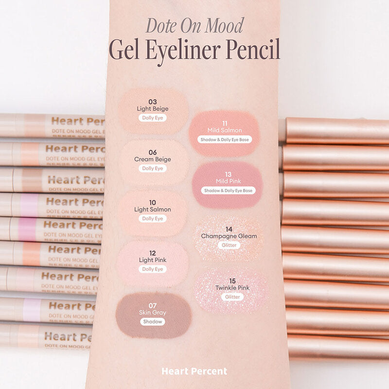 Heart Percent Dote On Mood Gel Eyeliner Pencil 0.5g