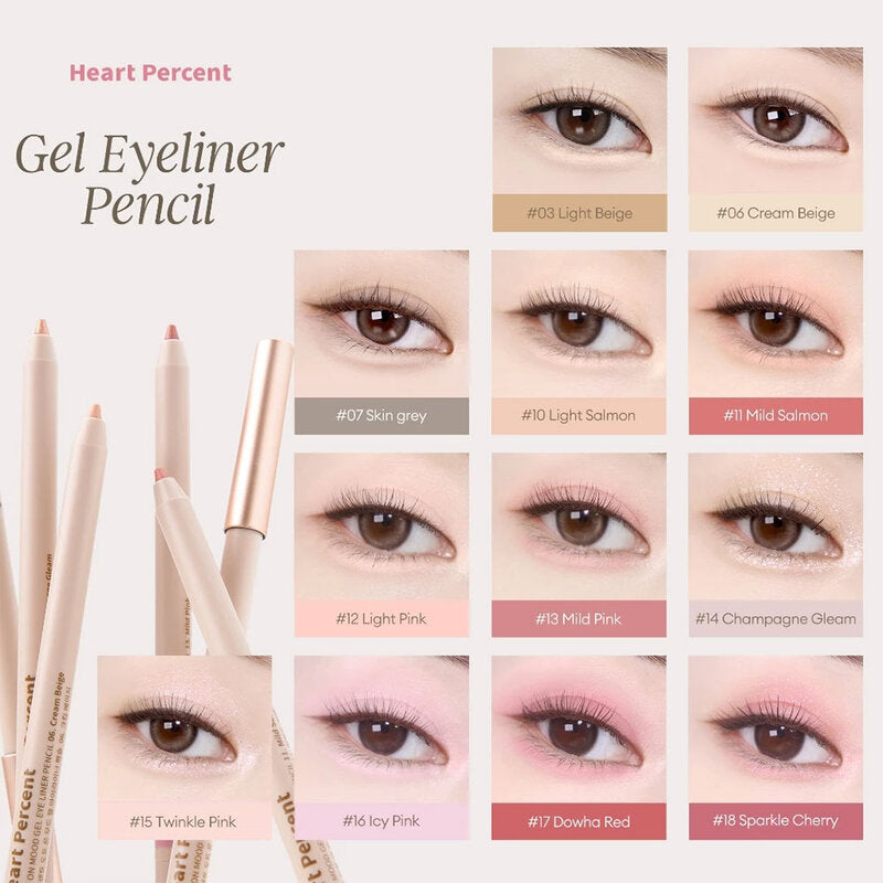 Heart Percent Dote On Mood Gel Eyeliner Pencil 0.5g