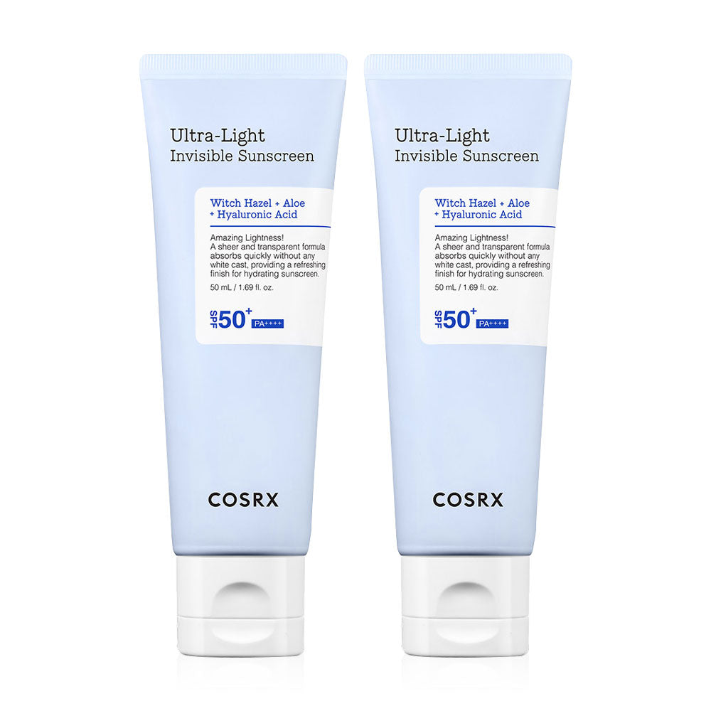 COSRX Ultra-Light Invisible Sunscreen SPF50+ PA++++ [50ml x 2pcs]