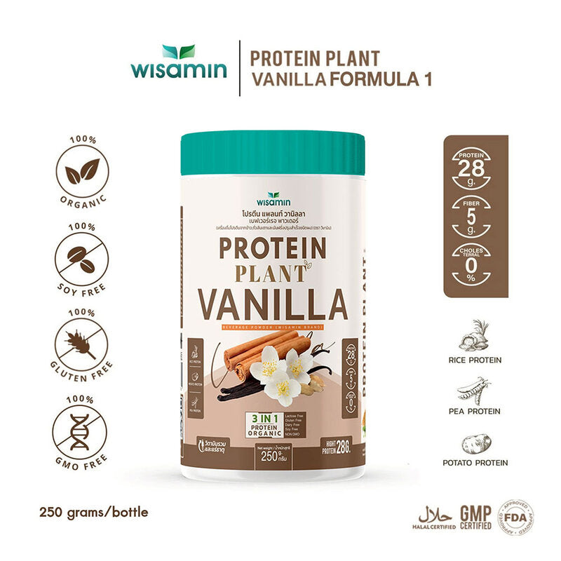 WISAMIN Plant Protein Formula 1 Vanilla Flavor 250g
