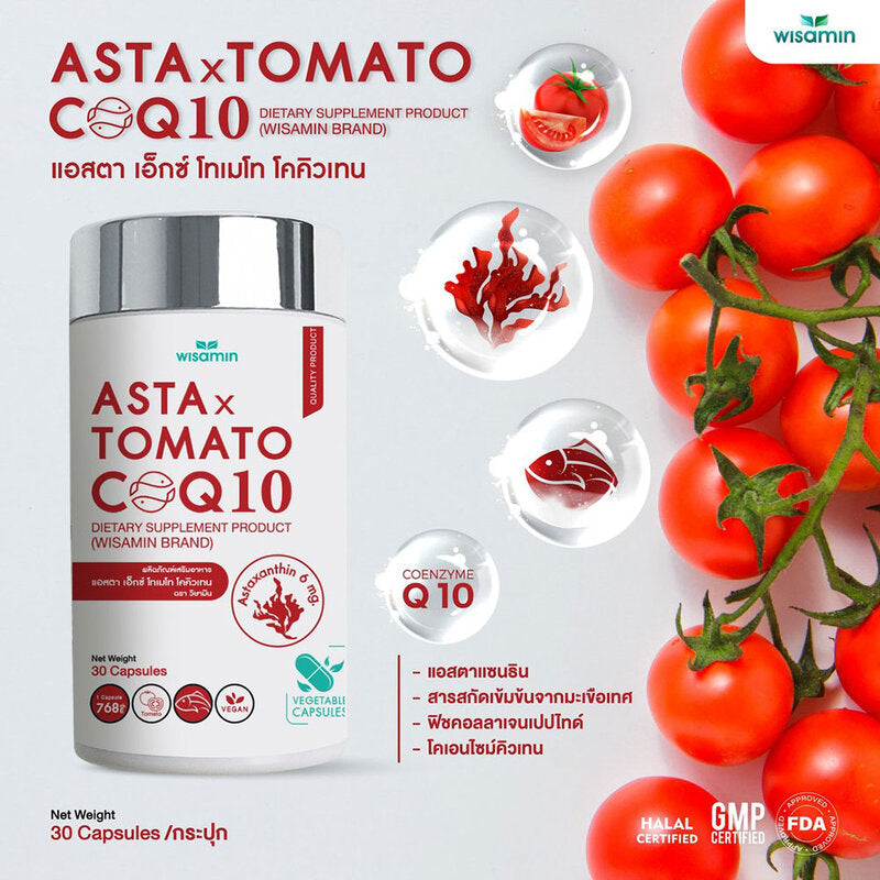 WISAMIN Asta X Tomato CoQ10 30 Capsules