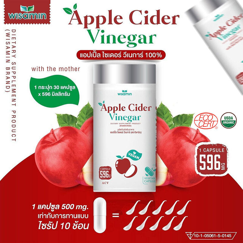 WISAMIN Apple Cider Vinegar 30 Capsules