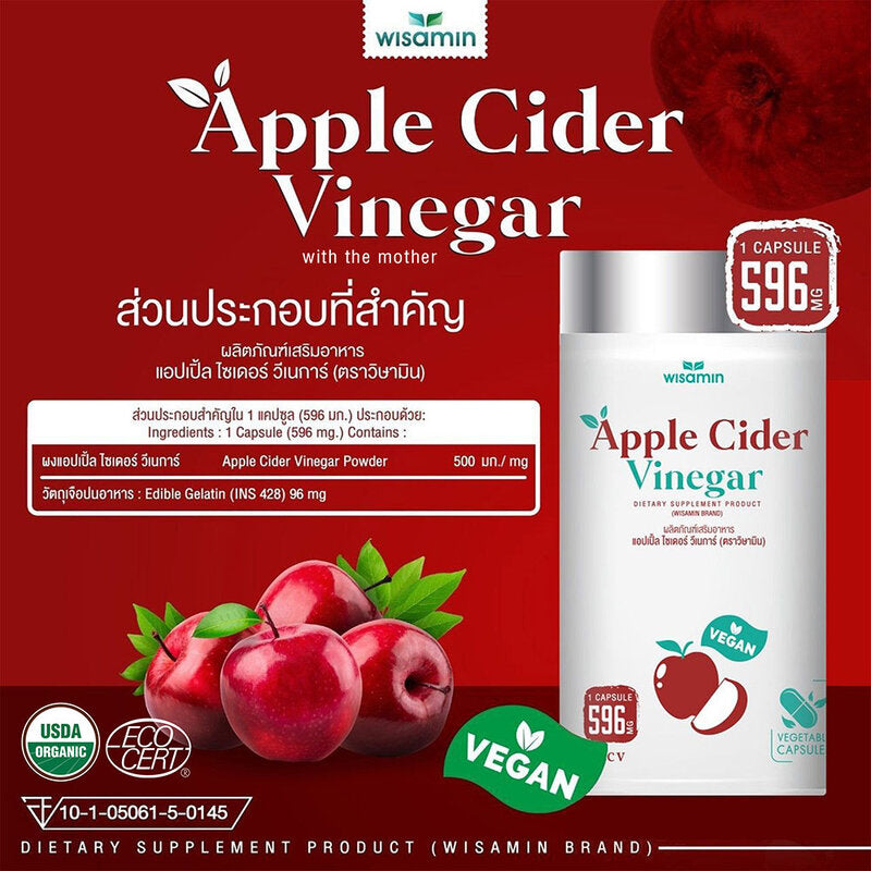 WISAMIN Apple Cider Vinegar 30 Capsules