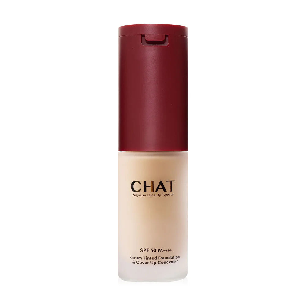 CHAT Cosmetics Serum Tinted Foundation & Cover Up Concealer 20ml - #2