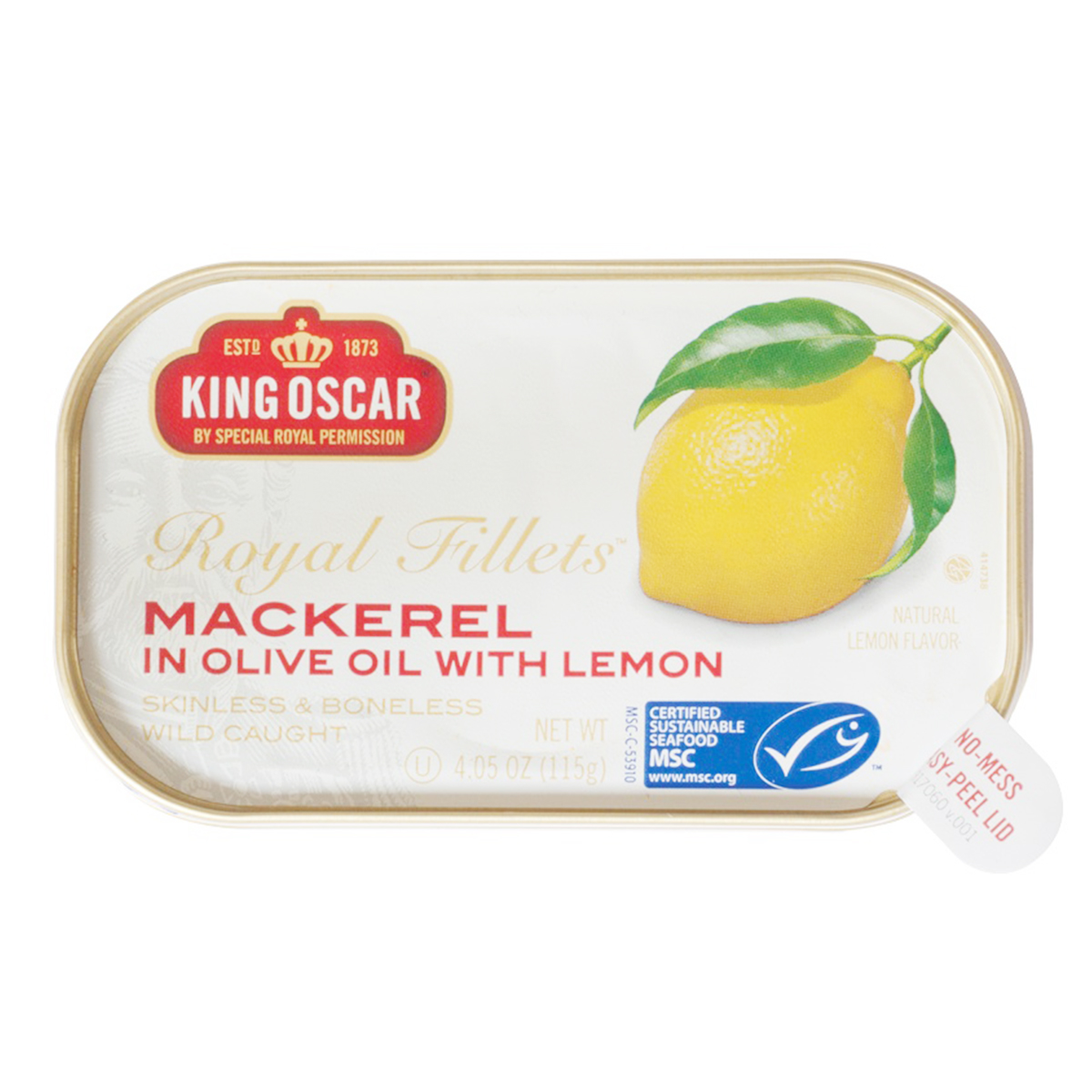 King Oscar Mackerel In Olive Oil Lemon