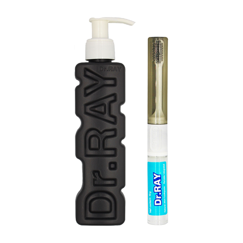 Dr.ray Portable Set Charcoal Toothpaste