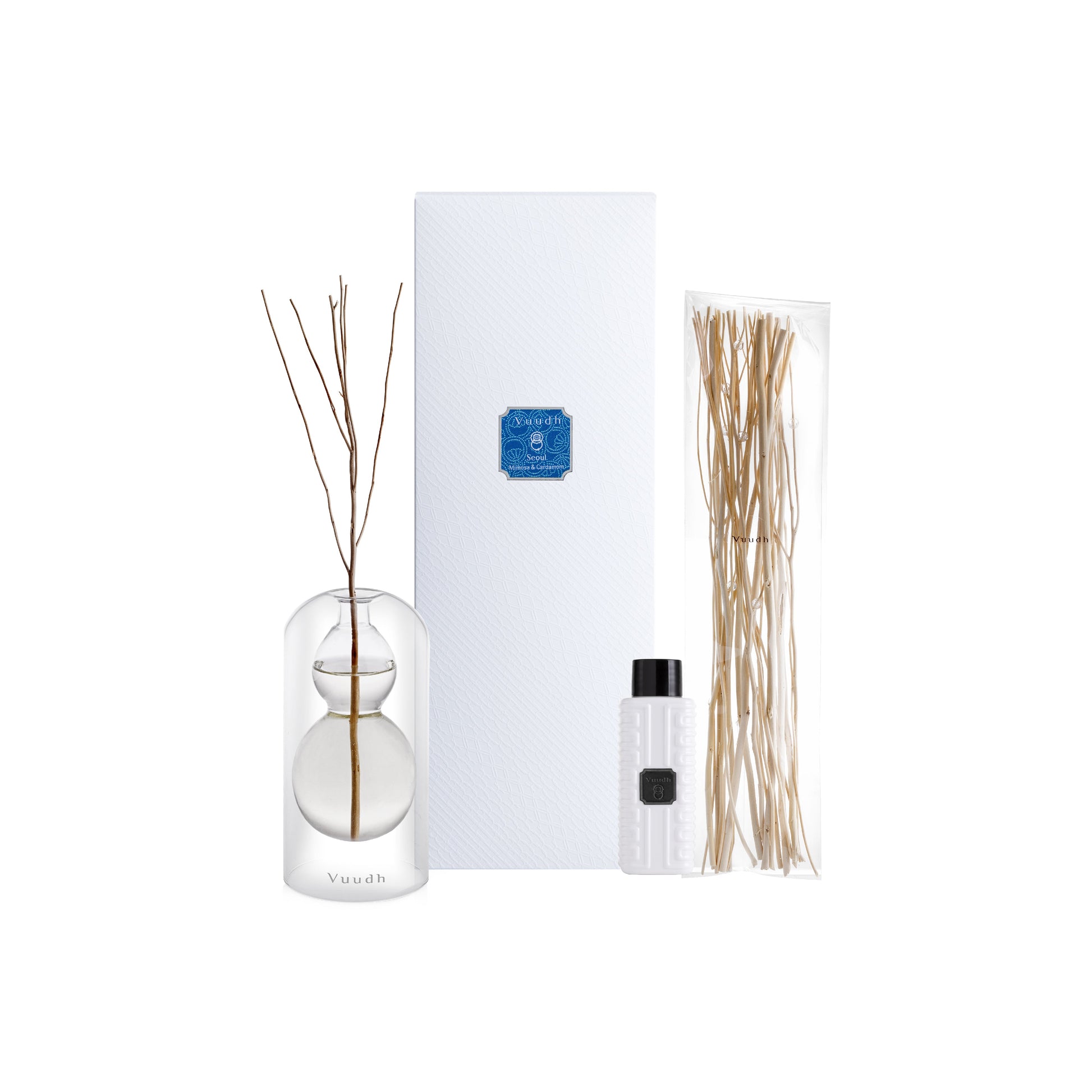 Harnn Vuudh Immortality Diffuser Set - Seoul (Mimosa & Cardamom) 120 ml.
