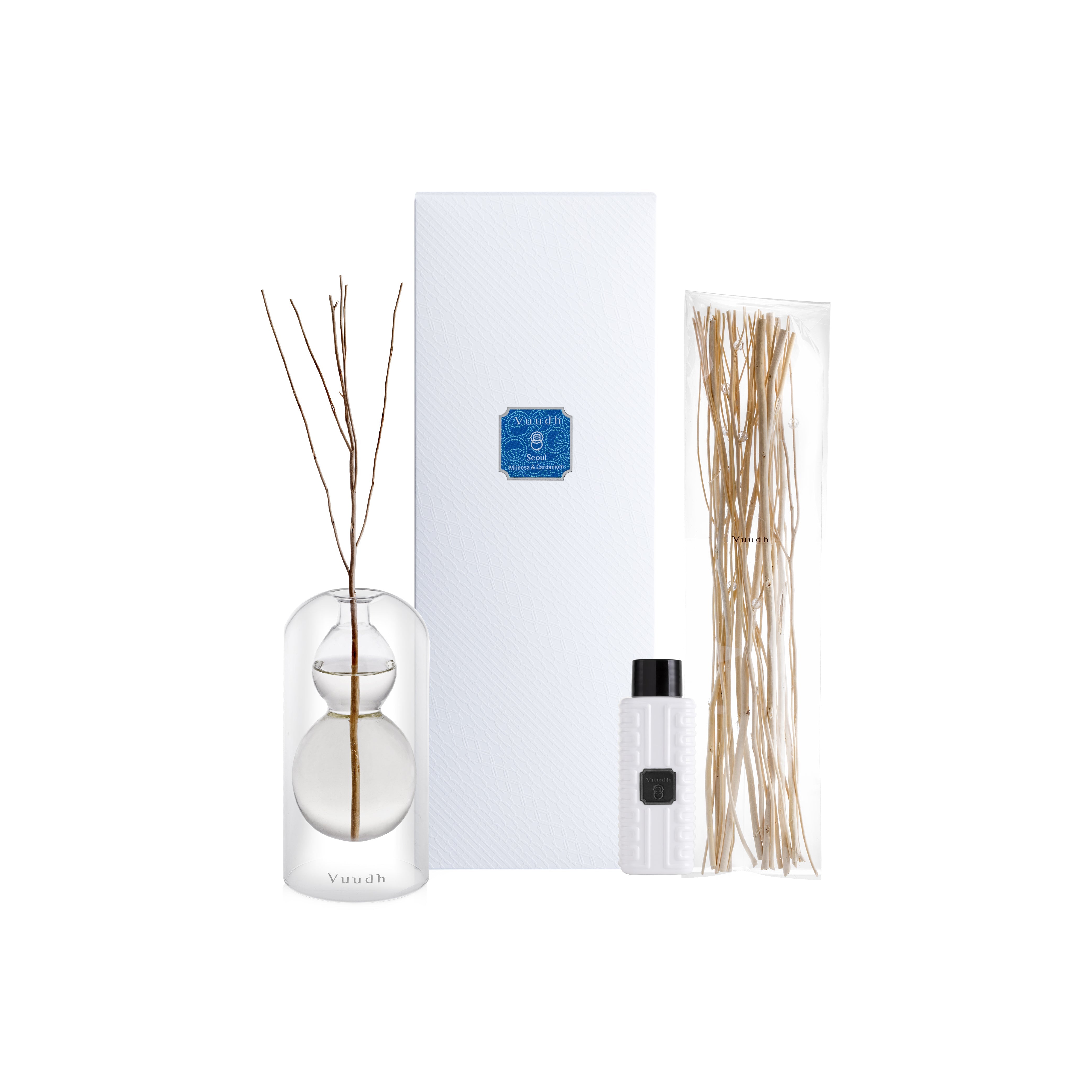 Harnn Vuudh Immortality Diffuser Set - Seoul (Mimosa & Cardamom) 120 ml.