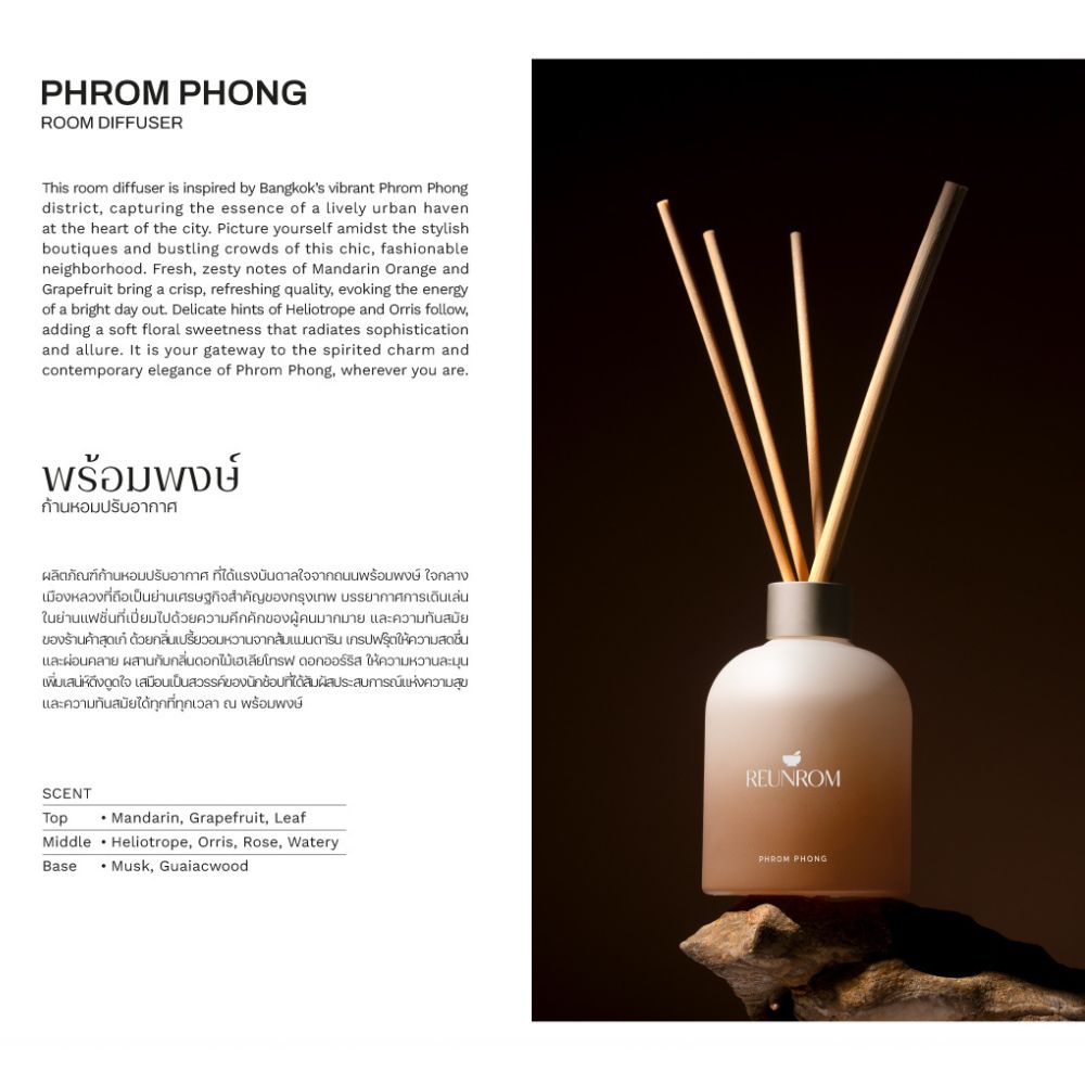 Reunrom Reed Diffuser - Phrom Phong 200 ml.