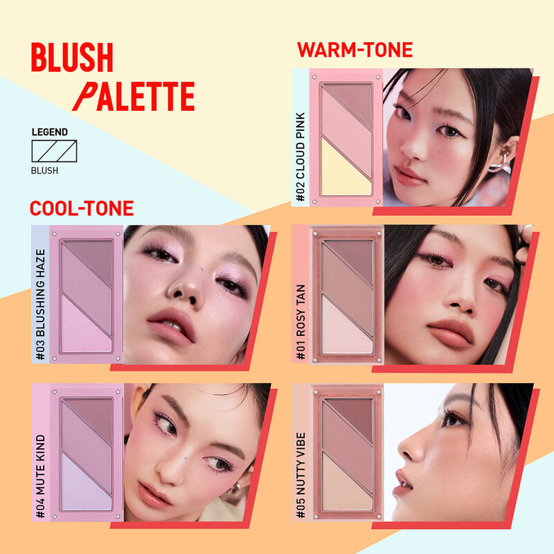 3CE Layer It All Blush Palette 10.5g #01 Rosy Tan