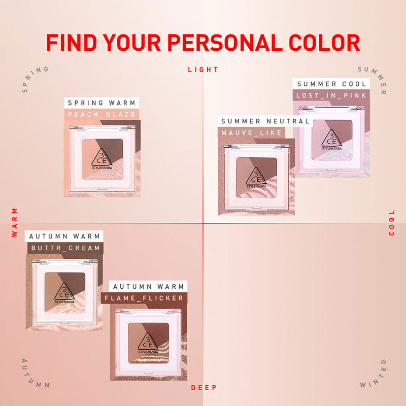 3CE Color Grid Eyeshadow 3.3g #Butter Cream