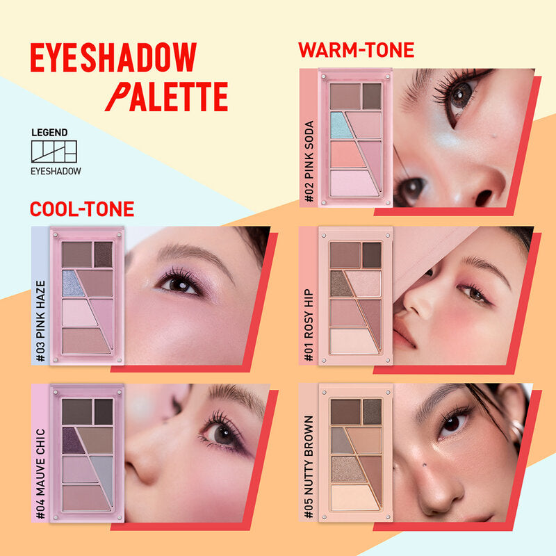 3CE Layer It All Eyeshadow Palette 7.5g #01 Rosy Hip