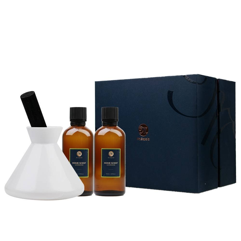 Mt. Sapola Vase Diffuser - Lemongrass, White 2x100 ml.
