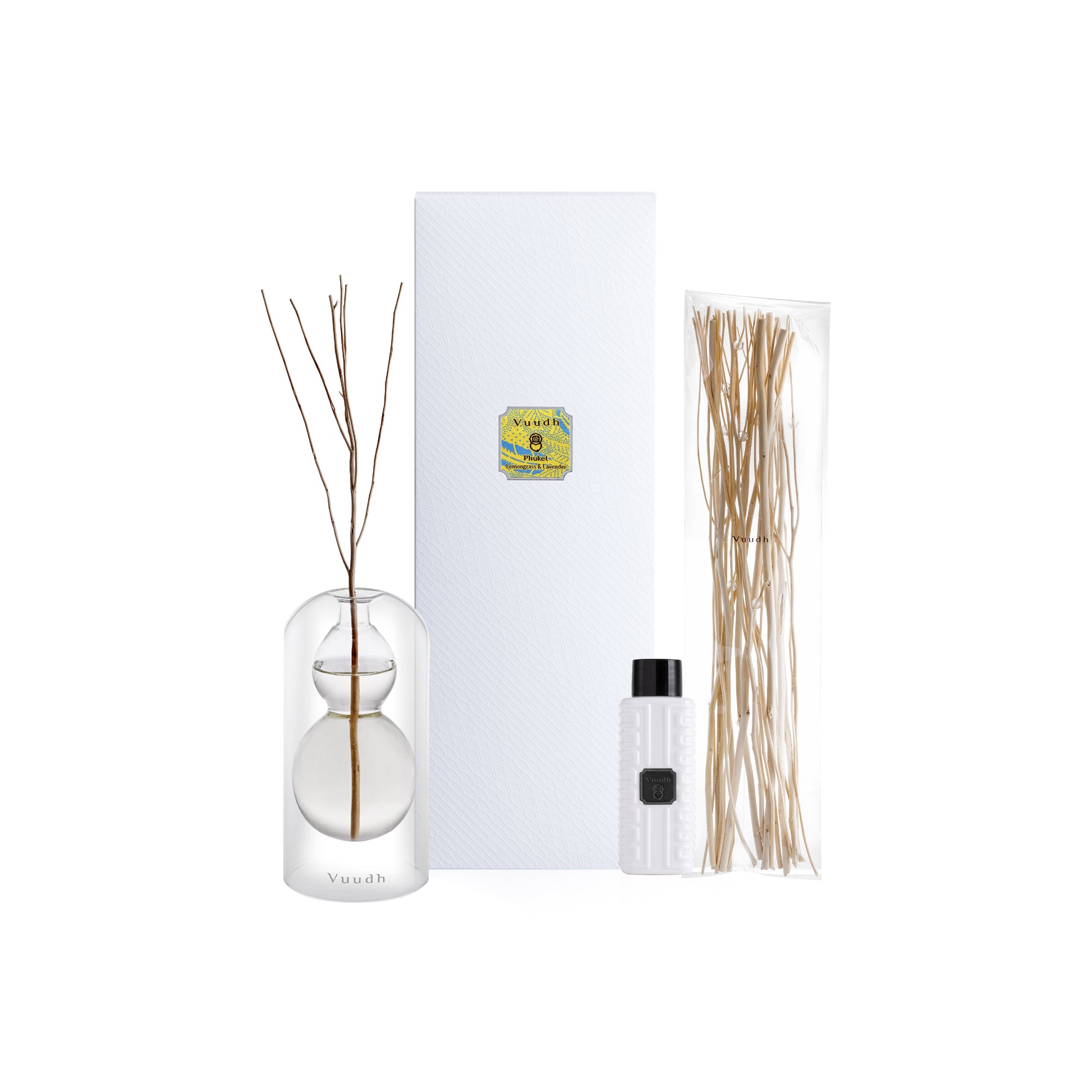 Harnn Vuudh Immortality Diffuser Set - Phuket (Lemongrass & Lavender) 120 ml.