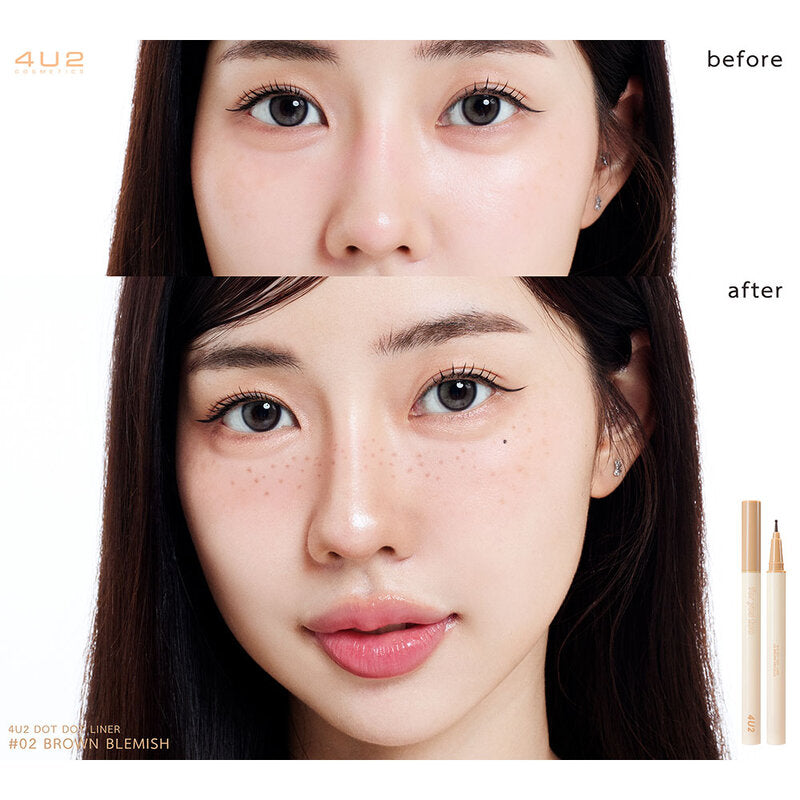 4U2 Dot Dot Liner 0.5g #02 Brown Blemish