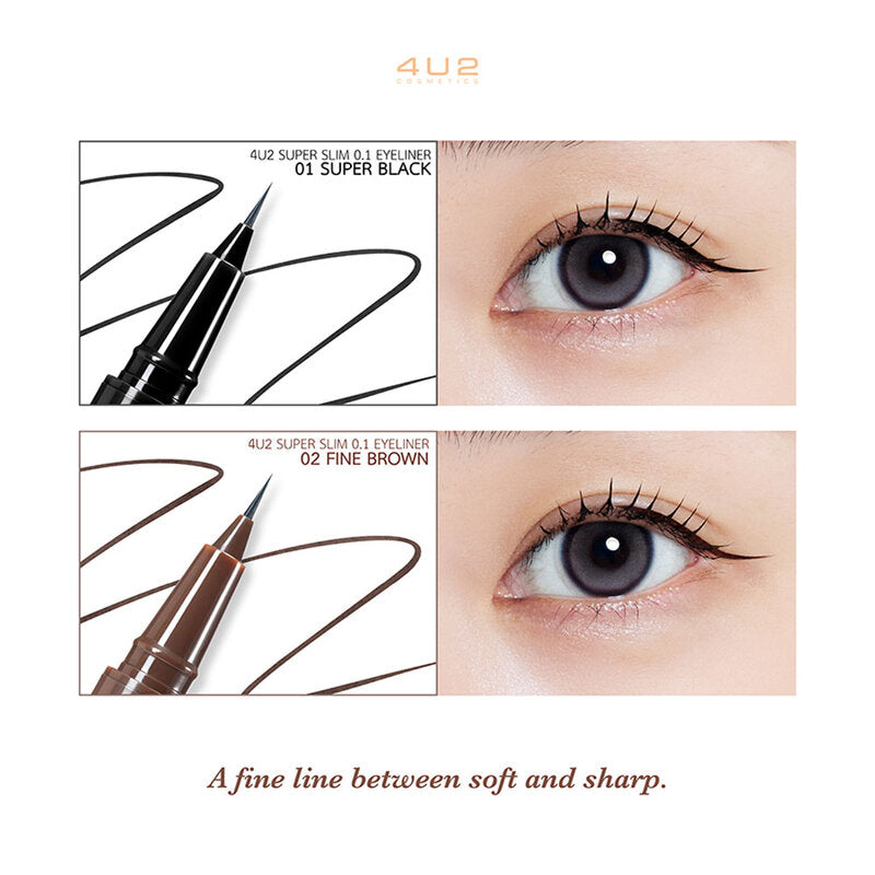4U2 Super Slim Eyeliner 0.5g #01 Super Black