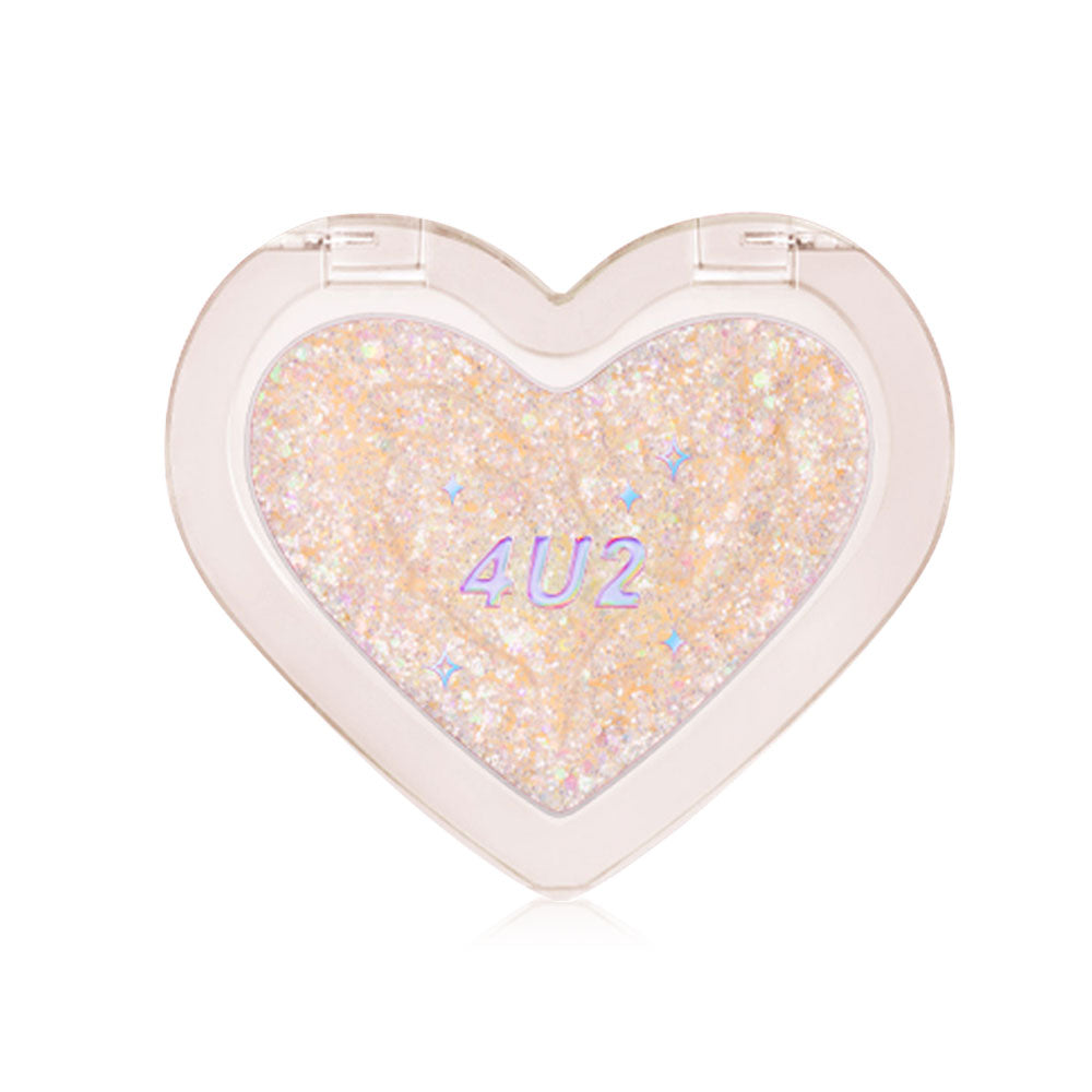 4U2 Blush - Heart Blush #01 Glitter & Glam - Beauty Buddy