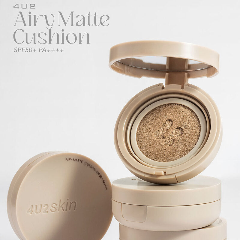 4U2 Cushion Foundation - Airy Matte SPF50+ #02 Nude Matte - Beauty Buddy