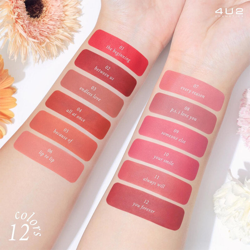 4U2 Powder Lipstick - You're Mine #10 Your Smile Matte Formula - Beauty Buddy