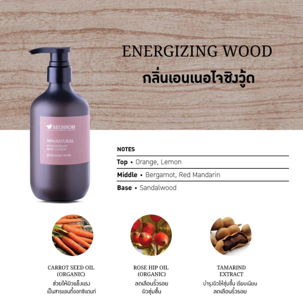 Reunrom Body Lotion - Energizing Wood 500 ml.
