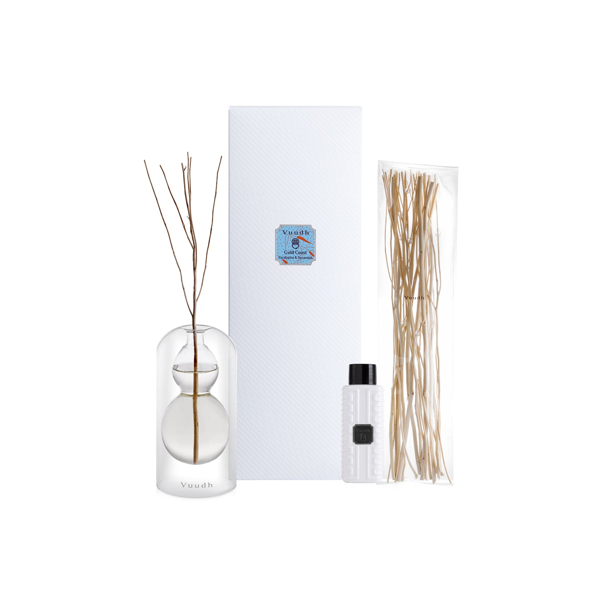 Harnn Vuudh Immortality Diffuser Set - Gold Coast (Eucalyptus & Spearmint) 120 ml.