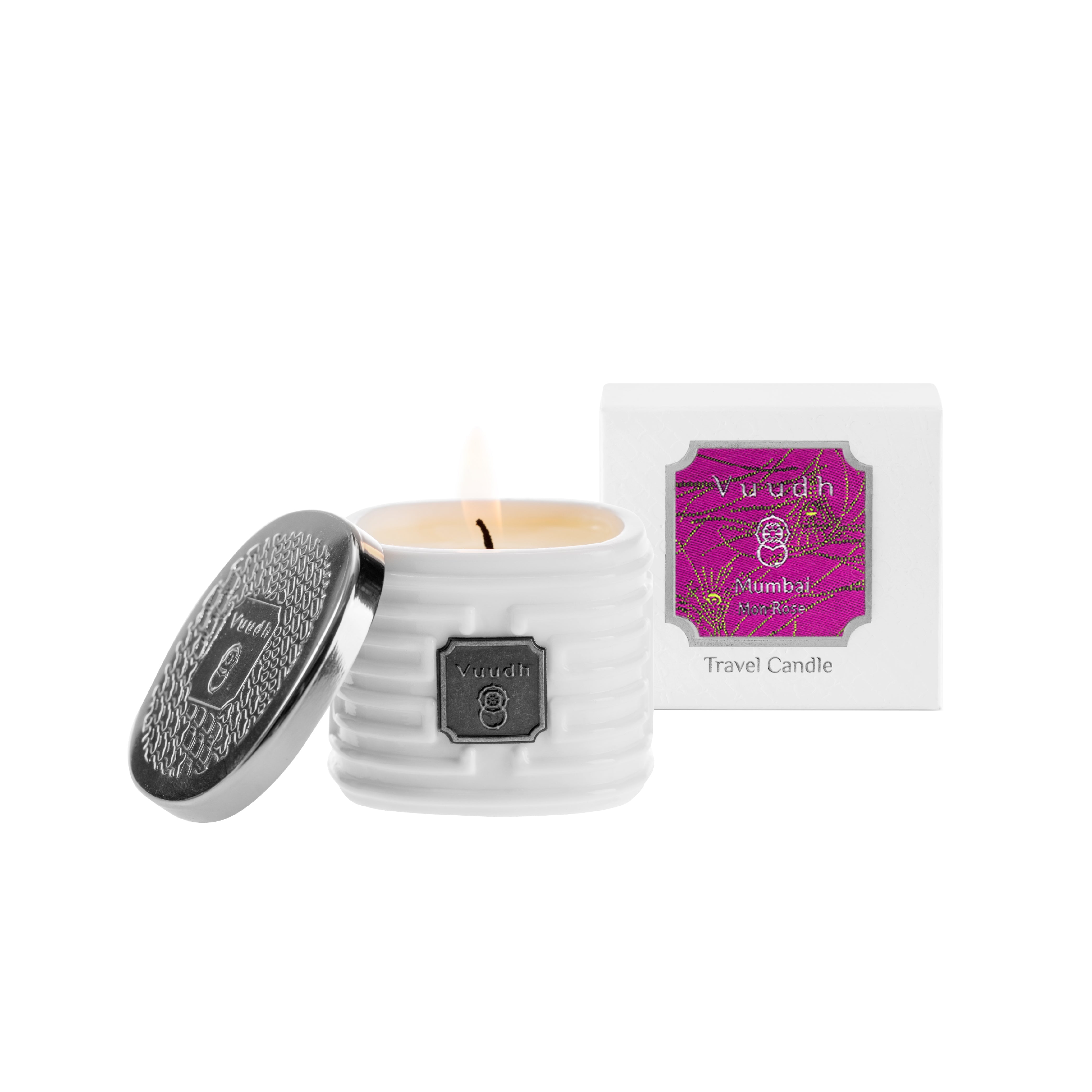 Harnn Vuudh Travel Candle - Mumbai (Mon Rose) 35 g.